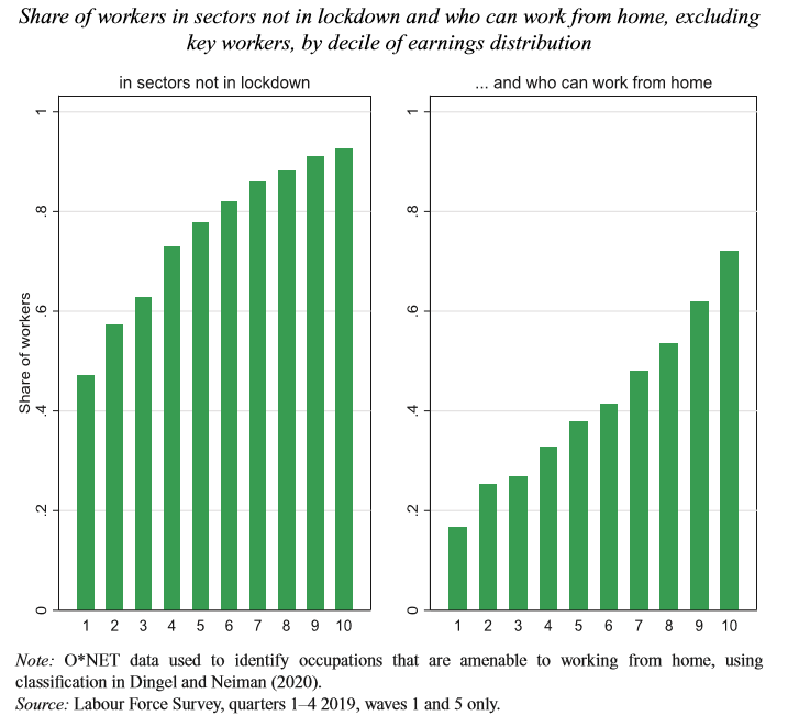 Chart from COVID-19 and Inequalities by Richard Blundell and colleagues and published in the journal Fiscal Studies